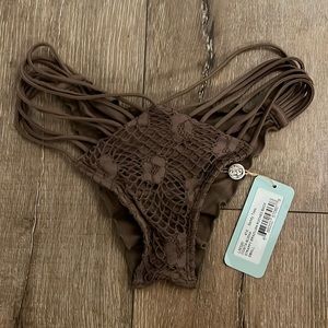 Luli Fama Cosita Buena Strappy Brazilian Ruched Back Bikini Bottom